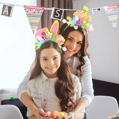 Easters Celebration Headbands Stylish Bunnies Ears Hair Hoop Elastic Headbands Easters Outfit Accessory