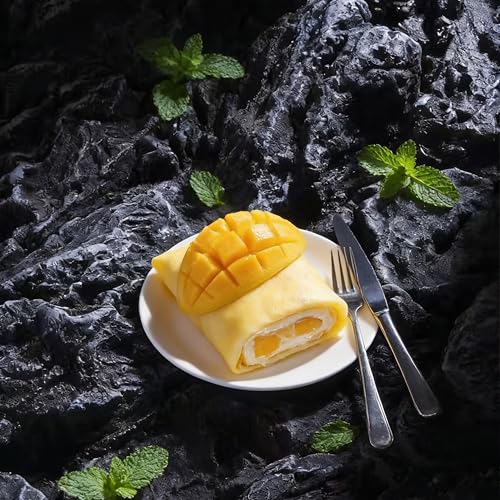 Large 3D Photography Background Board Stereoscopic Imitation Rock Texture Photo Background Waterproof Reusable Photo Backdrops for Product Food Jewelry Cosmetics Props 24x18IN - color: black