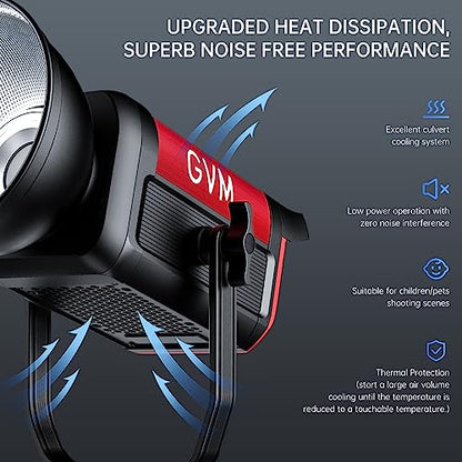 GVM Video Lighting 300W Bi-Color Studio Lights kit with Bowens Mount Softbox and Stand CCT 2700K~6800K CRI 97+ Continuous Lighting for Photography - color: photography lighting