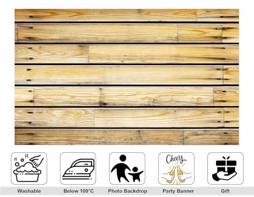 10x8ft Rustic Industrial Wood Backdrop Vintage Planks Design Photography Background for Flat Lay Photos and Event Backdrop Decorations Tapestry Photo Booth Props - size: 10x8ft