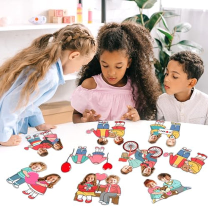 60pcs Valentine's Day Theme DIY Cutouts Couple Bulletin Board Decoration Set Couple Paper Cut-Outs Classroom Decor for Valentines Classroom DIY Photo Craft Party School Wall Door Supplies - style: Valentine's Day Couple