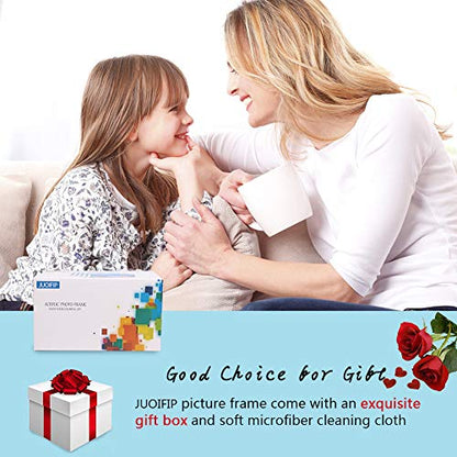 Acrylic 8 X 10 Photo Frame Clear Floating Double Sided Magnetic Picture Certificate Document Magnetic Photo Frame for Tabletop Display with Frame Stand and Gift Box (Free Soft Microfiber) - size: 8x10"-1
