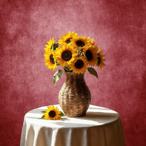 Red Gradient Photography Backdrop 6x8 FT Retro Abstract Textured Backdrops Professional Pictures Portrait Solid Color Background Party Photoshoot Banner Decoration Photo Booth Prop - color: Red, size: 6x8 FT