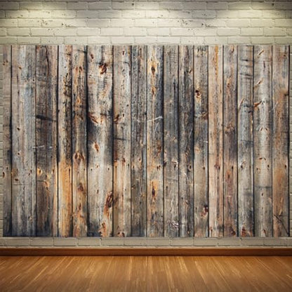 7x5ft Brown Wood Backdrop for Photography Retro Wood Wall Background Newborn Baby Kids Pet Food Photo Shoot Studio Props