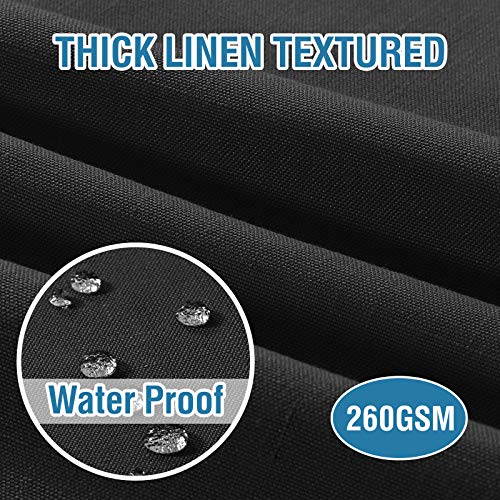 H.VERSAILTEX Cloth Napkins Set of 12 (18" X 18") Linen Textured Dinner Napkins Waterproof Extra Soft Thick Durable Reusable Napkins with Hemmed Edges for Dinners, Weddings and Everyday Use, Black - color: Black, size: 18" x 18" (Square)