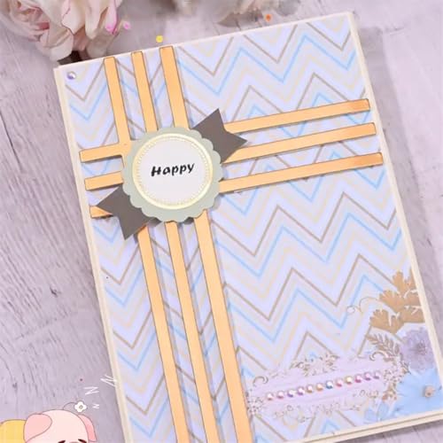 Scrapbooking Die-Cuts for Card Making, Christmas Metal Cutting Dies, Paper Craft Punch Template, Background Embossing Stencils, DIY Album Décor (Card Border-14x10.1cm) - color: Card Border-14x10.1cm