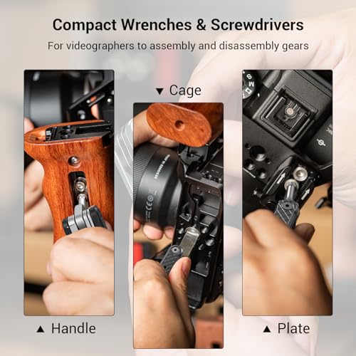 SMALLRIG Folding Tool Set with Screwdrivers and Hex Key Wrenches, Seven Functional Tools Included (Black) - 4681 - color: Black