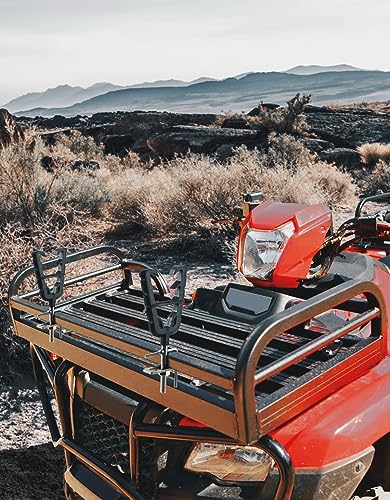 KEMIMOTO ATV UTV Hunting Tool Mount for 0.79 in - 1.97 in Square Tube, Tool Holder Rack with Rubber Straps