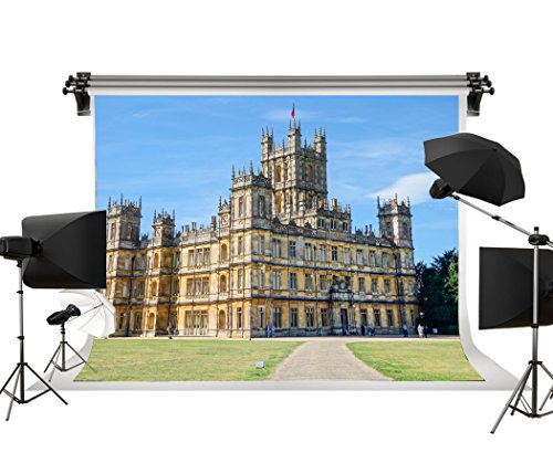 Highclere Castle Backdrop England Country House Photography Background 7x5ft Downton Abbey TV Fans Portrait Photo Shooting Props Party Supplies GESEN60