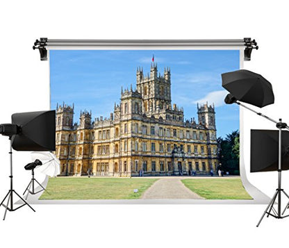 Highclere Castle Backdrop England Country House Photography Background 7x5ft Downton Abbey TV Fans Portrait Photo Shooting Props Party Supplies GESEN60