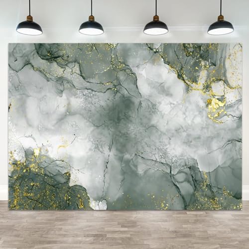 5x3ft Abstract Marble Backdrop Gold Glitter Gray White Ink Art Background for Photography Video Studio Props Party Decoration Events Banner - color: Color 2, size: 5x3ft