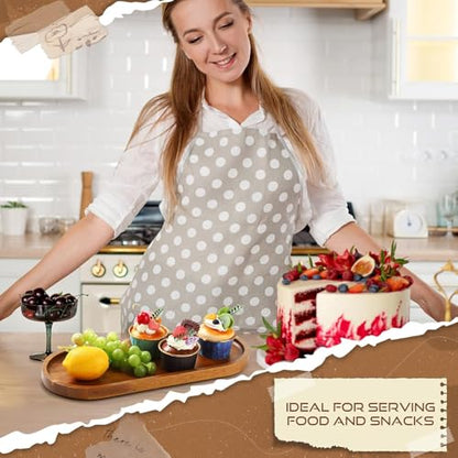 13.8 x 5.8 Inch Large Wood Serving Trays Charcuterie Boards Oval Wooden Plates Wood Serving Platter Cheese Dinner Plates Bulk for Dessert Snack Bread Fruit Appetizer Dishes (13.8" x 5.5"_2 Pack) - size: 13.8" x 5.5"_2 Pack