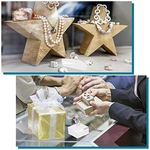 AHANDMAKER 2 Sets Acrylic Ring Display Holder, Triangle Square Clear Acrylic Block Jewelry Storage Stand for Ring Jewelly Display Home Trade Show Photo Prop Exhibit