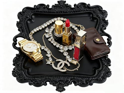 khtumeware 1 Pack Jewelry Dish Matte Black Jewelry Trays ideal for holding jewelry rings and small trinkets. - color: Matte Black