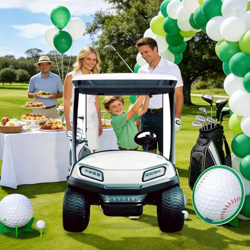 3.3 ft Golf Cart Cardboard Cutout, Large Life Size Stand-up Golf Cart Photo Booth Props Background for Golf Theme Party Decorations Birthday Baby Shower Gender Reveal Retirement Party Supplies
