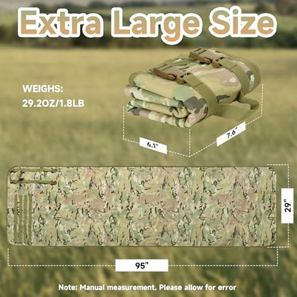 Shooting Mat, Extra Large (95" x 29") Prone Shooting Pad, Roll Up Portable Waterproof Hunting Mats for Range Shooting Hunting