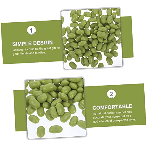 Happyyami 1 Pack Simulated Green Beans Simulation Vegetable Fake Soybean Faux Artificial Rustic Indoor Lifelike Chickpeas Shop Display Bean Ornament Kitchen Bean Adornment Fake Grain