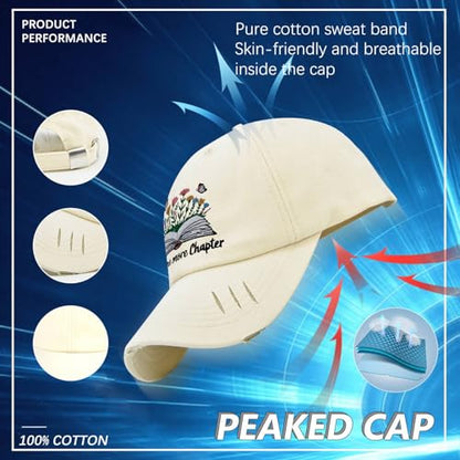 INVULNERABLE Funny Trucker Hat Embroidered Hat Baseball Cap Hats Men Funny Hats Women - color: Just One More Chapter