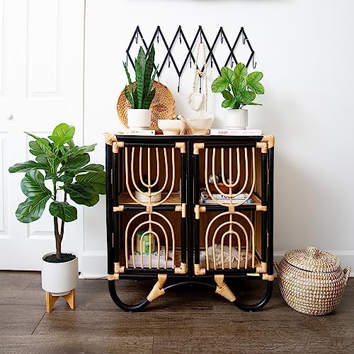 Nearly Natural 33in. Artificial Fiddle Fig with Stand Planter