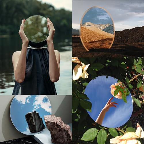Meking 9PCS Product Photography Props Acrylic Mirror Glass Simulated Photoshoot Props for Product and Jewelry Photography Reflective Display Sheet