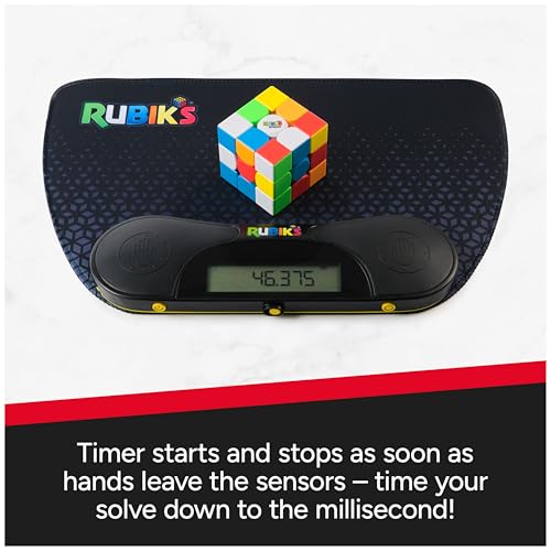 Rubik’s Cube, Speed Timer & Mat, Ergonomic Display Device & Precision Timing Mat for Competitive Speedcubing Brain Teaser Puzzle for Adults Problem-Solving Brain Teaser Fidget Toy for Kids Ages 8 & Up - color: Rubiks Speed Timer and Mat