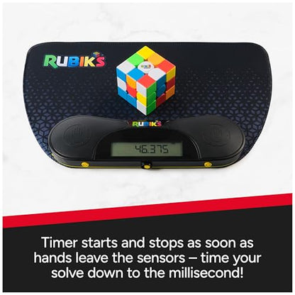 Rubik’s Cube, Speed Timer & Mat, Ergonomic Display Device & Precision Timing Mat for Competitive Speedcubing Brain Teaser Puzzle for Adults Problem-Solving Brain Teaser Fidget Toy for Kids Ages 8 & Up - color: Rubiks Speed Timer and Mat