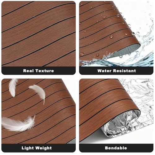 3D Wall Panels Peel and Stick – 15.74"x118" PVC Faux Wood Grain Texture, Self Adhesive Waterproof Wall Covering, DIY Accent Wall, Sofa Background Backsplash & Modern Home Decor, Covers 12.9 sq.ft
