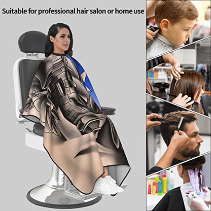 Puerto Rico Barber Cape With Adjustable Closure, Hairdressing Haircut Apron Barber Cover Gown For Hairdresser Styling Home - color: Boricua Puerto Rico Frog3