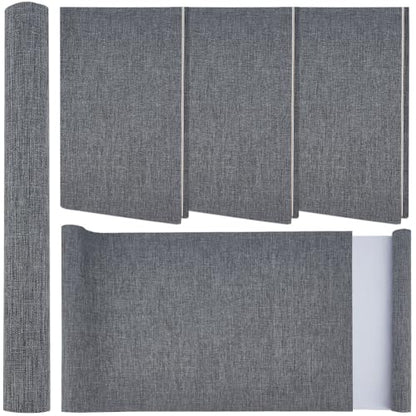 CRASPIRE 51 x 11.8 Inch Grey Book Cloth Book Binding Cover Fabric Surface Paper Backed A4 to A8 Linen Polyester Woven Bookcover for Books Album Scrapbooking Archival DIY Covering Bookbinding Protector - color: Gray-3