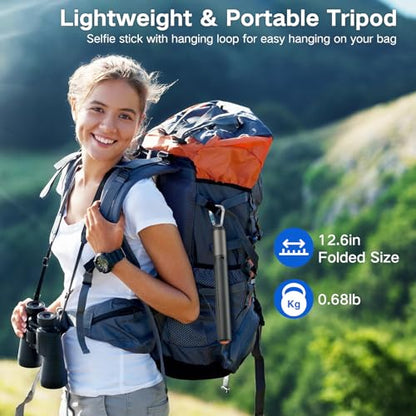 62 inch Selfie Stick Tripod for iPhone, Auto-Open Phone Tripod Stand with Magnetic Smart Remote Support Cell Phone Zoom in/Out,Front/Rear Camera Switch,Travel Selfie Stick for iPhone/Android - color: B-Auto-Open Tripod