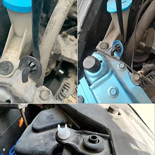 30 PCS Hood Prop Rod Holder, Prop Rod Clips, Grommet Clips for Most Cars, Black & White
