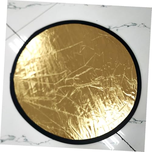 2Pcs 30Cm Portable Photography Bounce Board 2-in-1 Gold Silver Light Reflective Panel Compact Photo Prop for Outdoor Studio Portrait Lighting