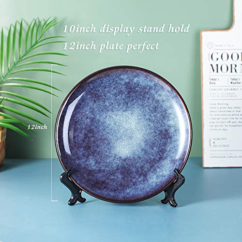 Artliving 10 Inch Black 6pcs/Set Plastic Easels Plate Display Stands Picture Frame Stand Holder - color: Black, size: 10 inch (6 pack)