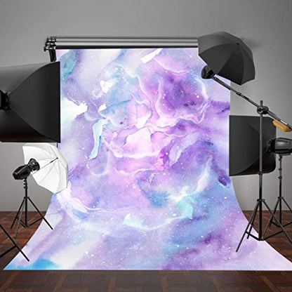 5X7ft Pink Purple Watercolor Painting Marble Texture Pattern Studio Backdrop LYHUI049