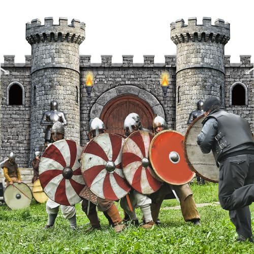 Panelee Medieval Party Decorations, Castle Backdrop Photo Prop, 10 x 6 ft Large Medieval Knight Birthday Party Decoration for Themed Birthday Supplies - style: Castle
