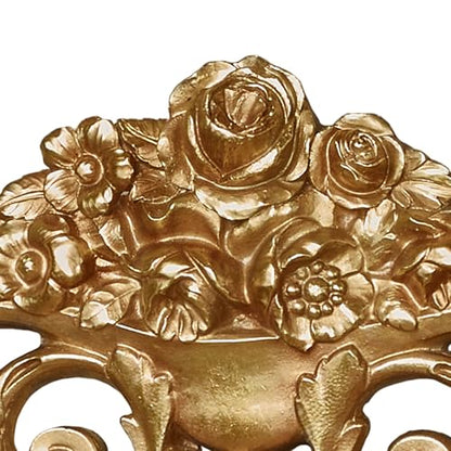 Touch of Class Giovana Aged Gold Acanthus Leaves and Roses Wall Topper - Picture Enhancements - Wall Decor Hanging for Bedroom, Bathroom, Dining Room, Living Room, Office
