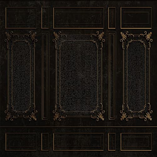 Kate 8×8ft Black Vintage Backdrop Photography Interior Abstract Background Photo Studio Props for Photographer Pictures Video - size: 8×8ft