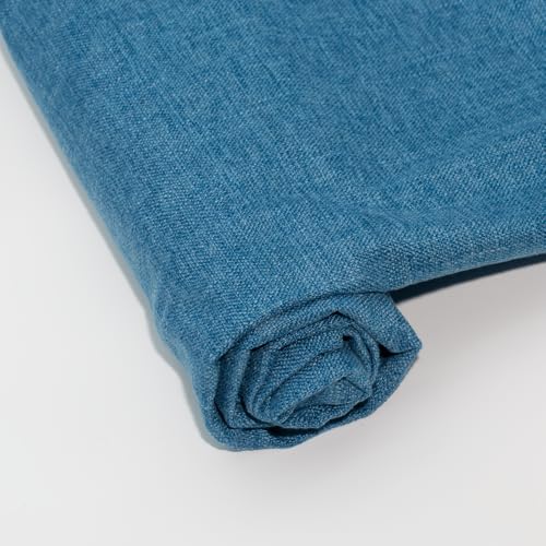 Linen Fabric by The Meter 39"x57" Soft Natural Craft Material Pre-Cut Linen Upholstery Fabric for Tablecloth Bags Pillow Cushion Cover Sewing Sofa Cloth (Dark Blue, 39"x57") - color: Dark Blue