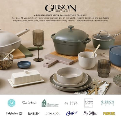 Gibson Home Amelia Court Porcelain Chip and Scratch Resistant Dinnerware set, Service for 4 (12pcs), White (Soft Square) - color: White (Amelia Court)