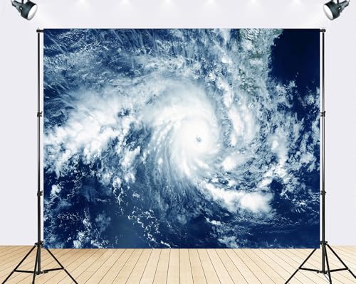 Trykid 10x7ft Powerful Typhoon Backdrop Open Ocean Storm Photography Background Educational Display Party Decoration Tapestry Photo Booth Prop Fabric - size: 10x7ft