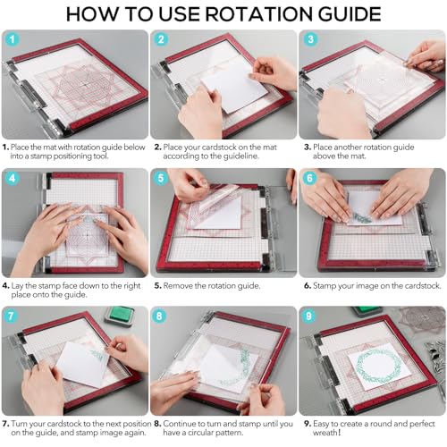 5PCS 4.75x6"Photopolymer Grip Mat with 10PCS Printed Guides for Stamping,Multi-Use Non-Slip Sticky Mats Fit In Stamp Positioning Tool for Card Making Hold Your Cardstock In Place When Stamping Stencil - color: 4.75"x6" 5xgrip Mat+10aligment
