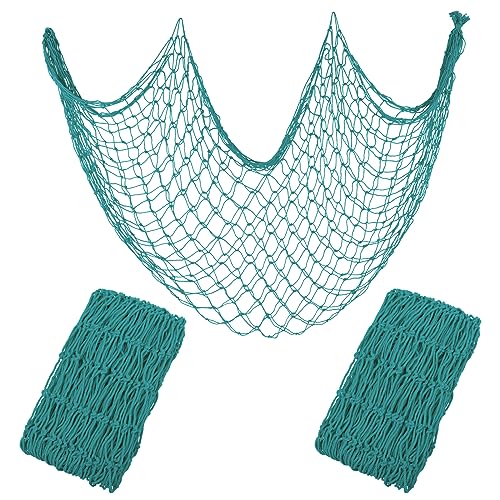 2 Pack Fish Net Decorations for Party - color: Aqua