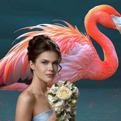 Vivid Flamingo Backdrop Background for Photography 5x7ft Photobooth Professional Photo Backdrop Curtains Video Photography Studio Photo Backgrounds Banner Booth Background Screen Parties - color: Vivid Flamingo