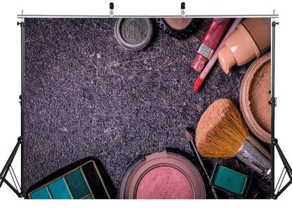 10x10ft Fabric Makeup Cosmetics Flat Lay Backdrop Beauty Product Texture Photography Background Stylish Cosmetic Charm Party Decor Home Tapestry Photo Props - size: 10X10ft