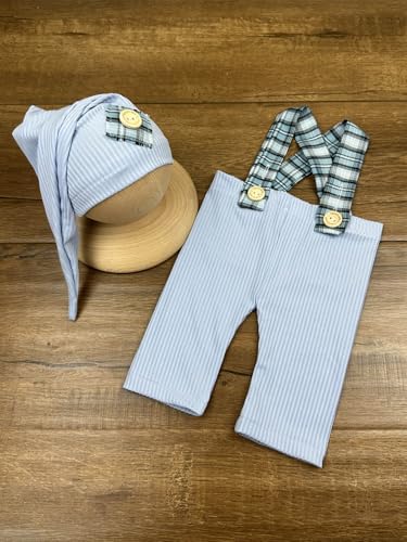 Newborn Baby Boy Suspender Pants Photo Outfits Gentleman Photography Outfit Girl - color: Black2