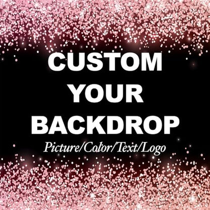 BELECO 9x9ft Custom Fabric Backdrop Customized Backdrop with Image Logo Text Personalized Background Banner Birthday Wedding Shoot Party Decorations Home Office Tapestry Wall Decor Photo Props - size: 9x9ft