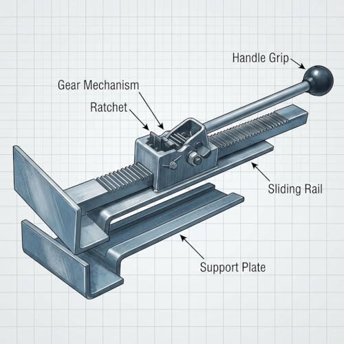 QWORK Hardwood Flooring Jack, 2 Pack Flooring Jack and Positioning Tool for Straighten and Installing Hardwood Floors, Easy Ratcheting Mechanism - size: 2 pcs
