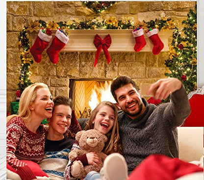 15x10FT Christmas Photography Backdrops Child Christmas Fireplace Decoration Background for Photo Studio 11209 - size: 15x10FT