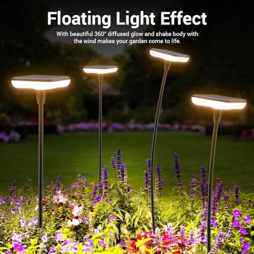 Solar Lights Outdoor Garden 4 Pack Solar Pathway Light 31" Tall Solar Landscape Lights 34LM Bright Up to 12H IP65 Waterproof Auto On/Off for Walkway Outside Yard Path Patio Lawn Flower Bed plant Decor - size: 4 Pack