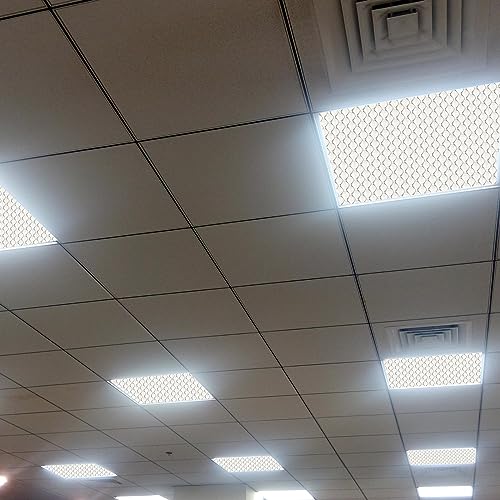 Frienda 4 Pcs Fluorescent Light Covers Replacement Flat Clear Prismatic Acrylic Ceiling Light Cover Panels(23.75" x 23.75" x 0.1") - size: 23.75" x 23.75" x 0.1"